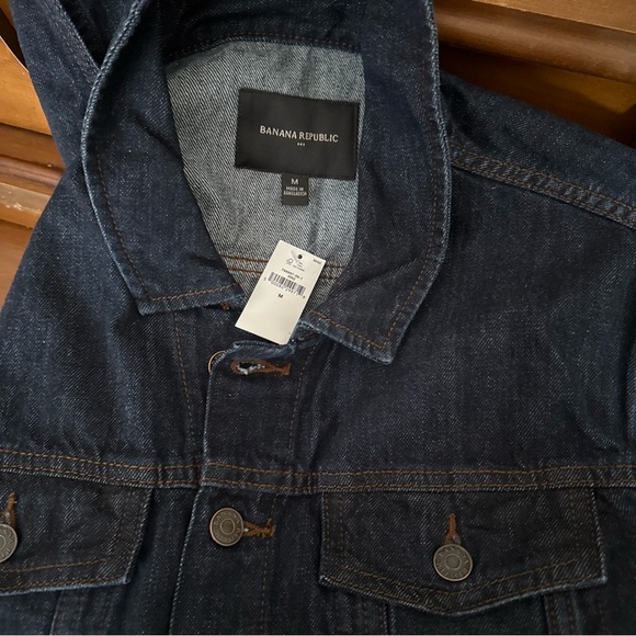 Banana Republic Men's Dark Blue Denim Jacket NWT 175.00 - Picture 6 of 6
